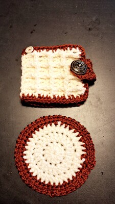 CROCHET CUP WARMER and COASTER - image1